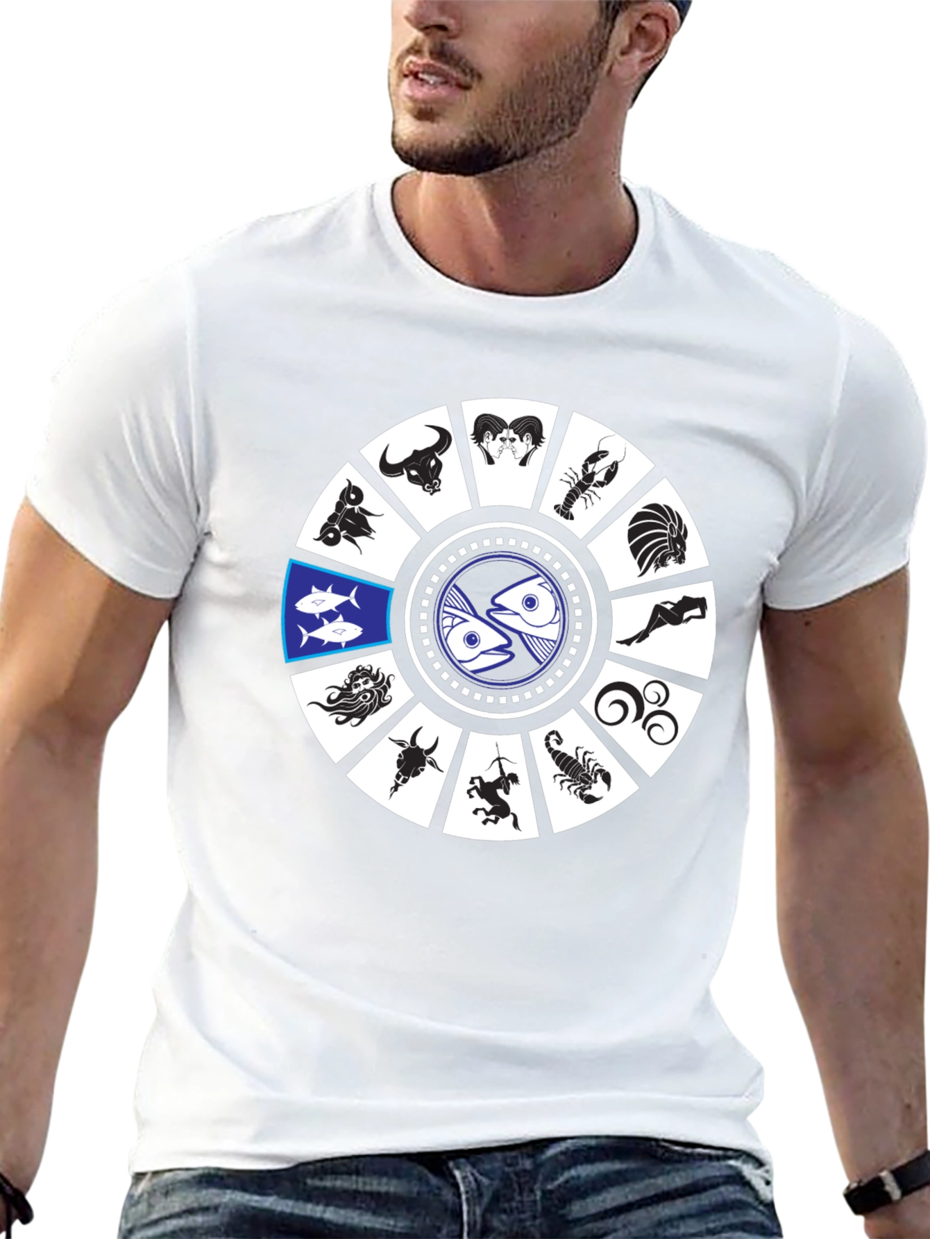 Zodiac Sign Graphic T-Shirt - Pisces