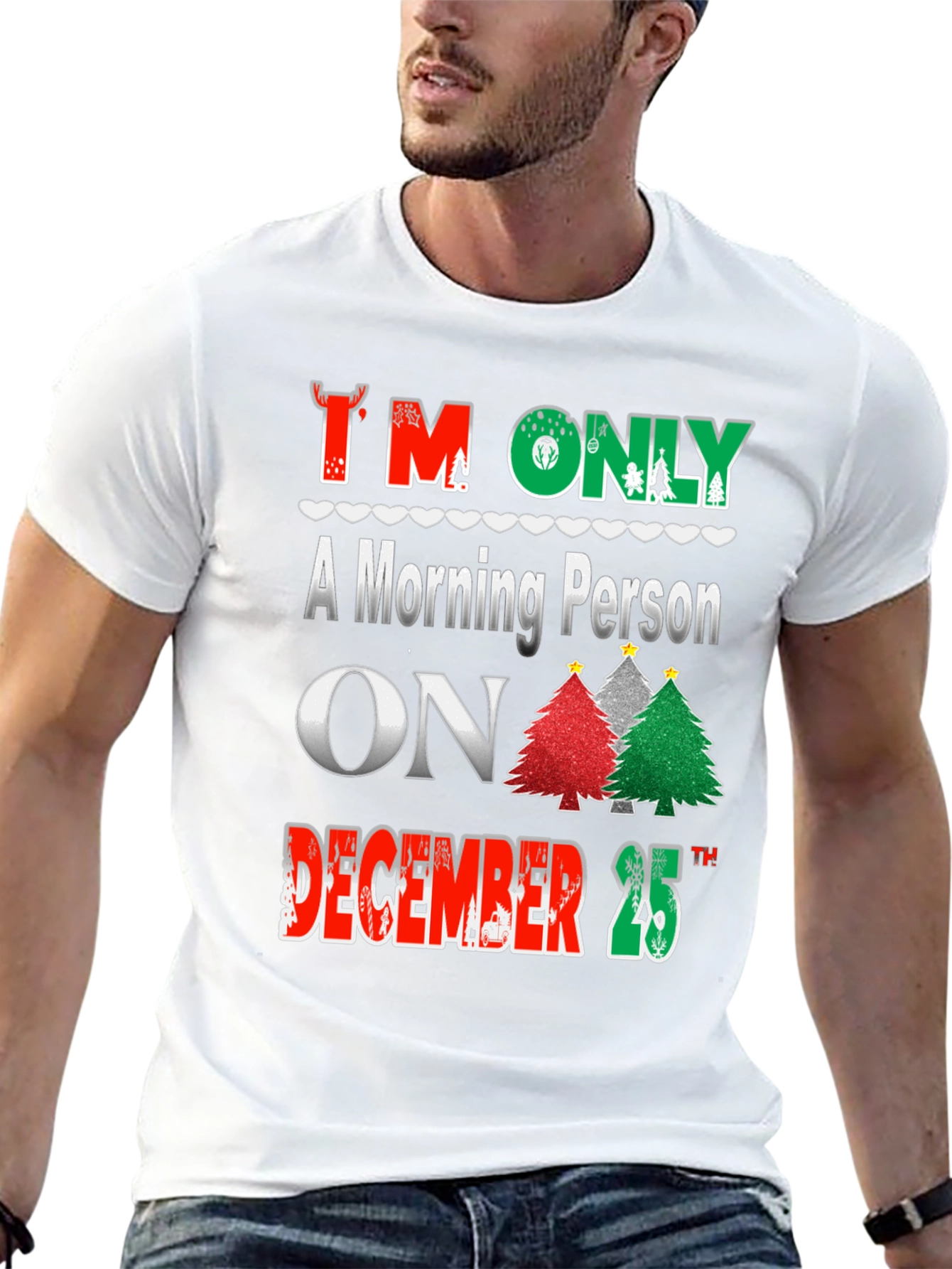 Christmas Morning Person T-Shirt Festive Holiday Tee