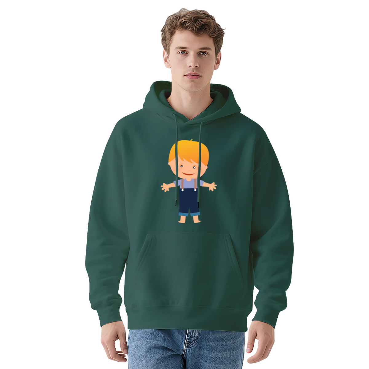 Graphic Print Hoodie - Unisex Pullover Sweatshirt with Unique Design, Casual Streetwear