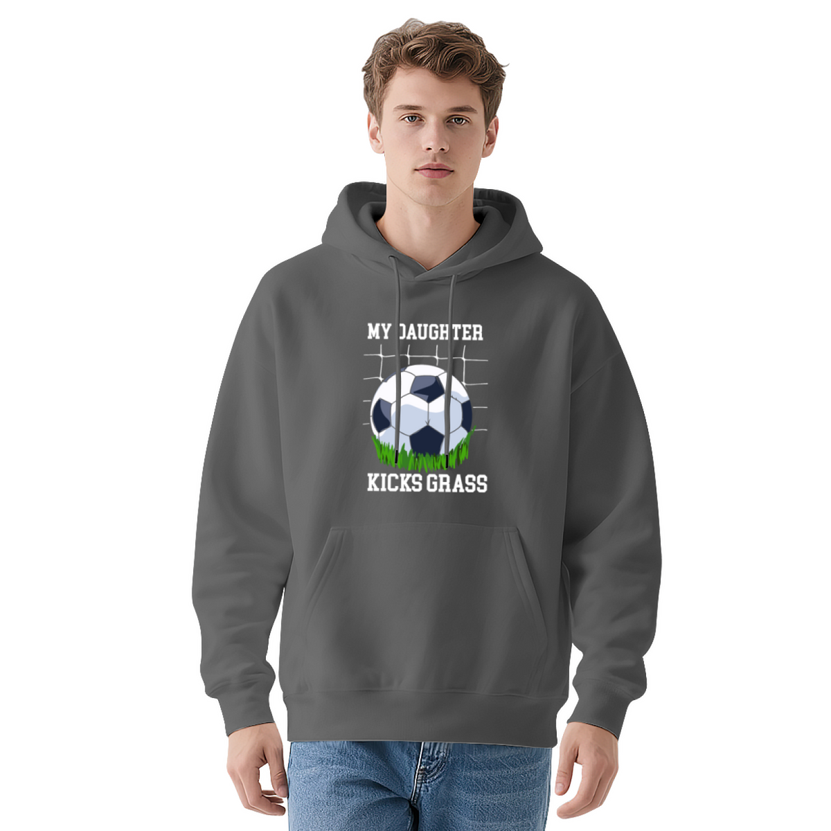 Soccer Ball Goal Net Sports Graphic Hoodie - Football Player Gift Pullover