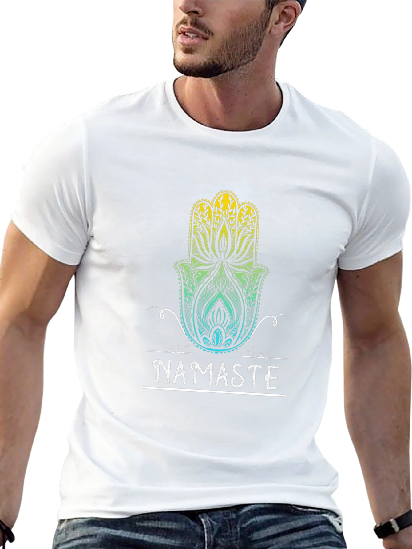 Namaste Graphic Tee - Spiritual Hand Design