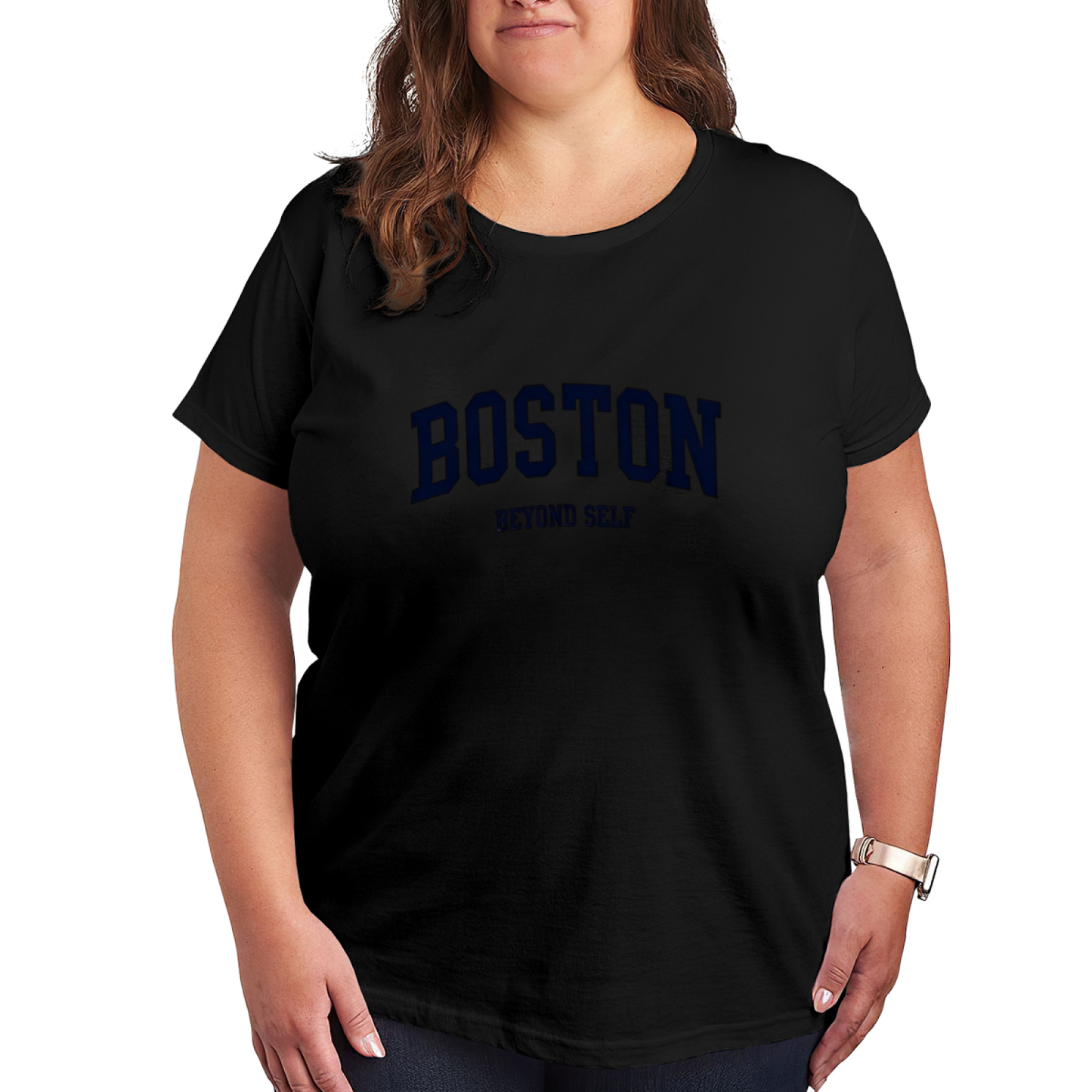 Boston Beyond Self Vintage Varsity Letter City Pride Casual Tee