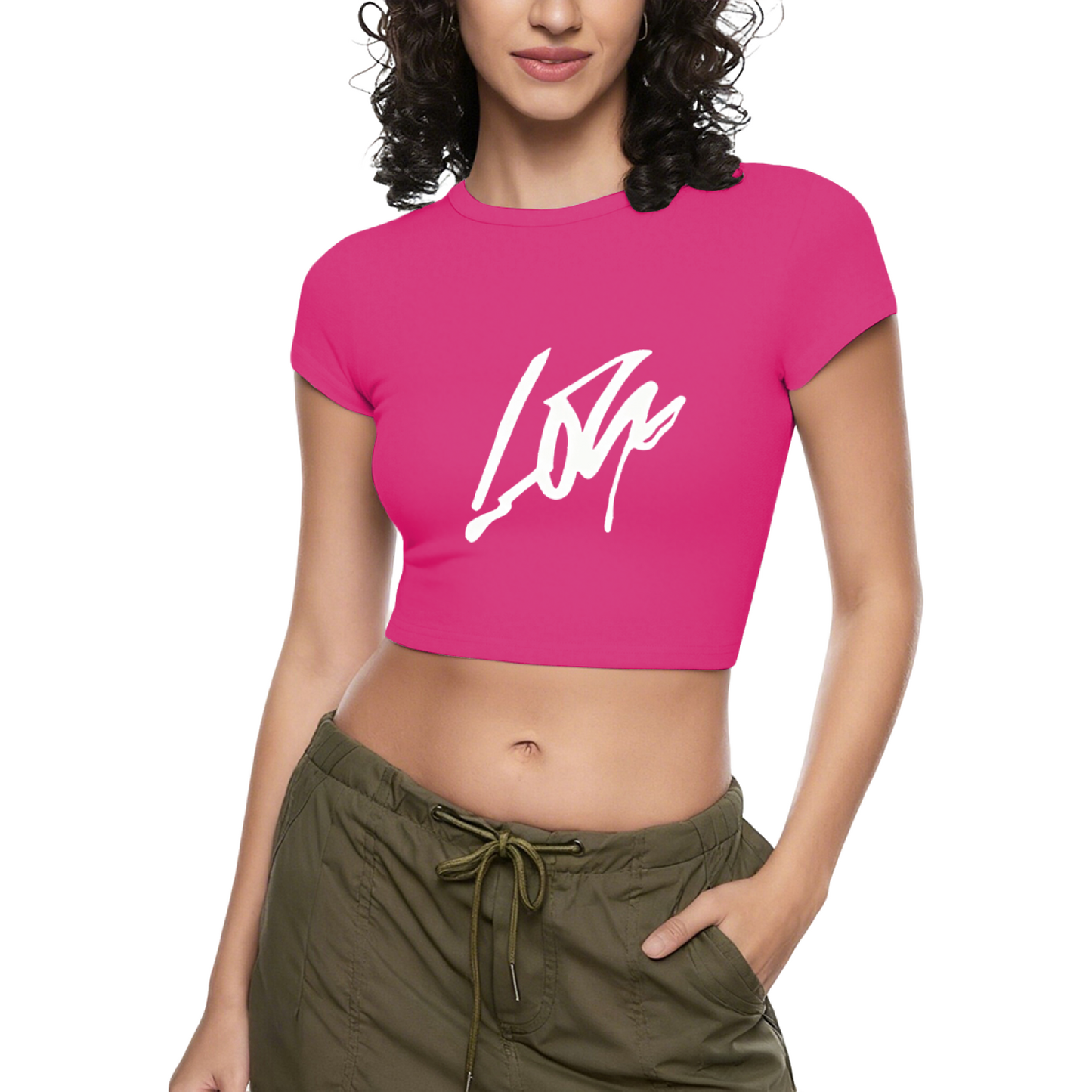 German Sarcasm L?CHLE Black Statement Crop Tee