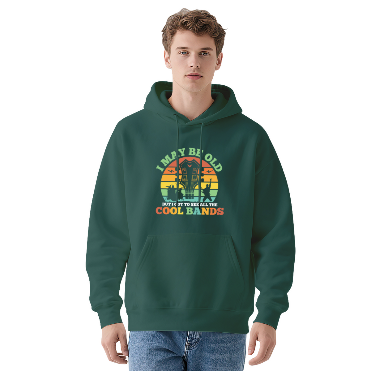 Retro Sunset Bird Silhouettes Vintage Graphic Hoodie - Nature Aesthetic Pullover Sweatshirt