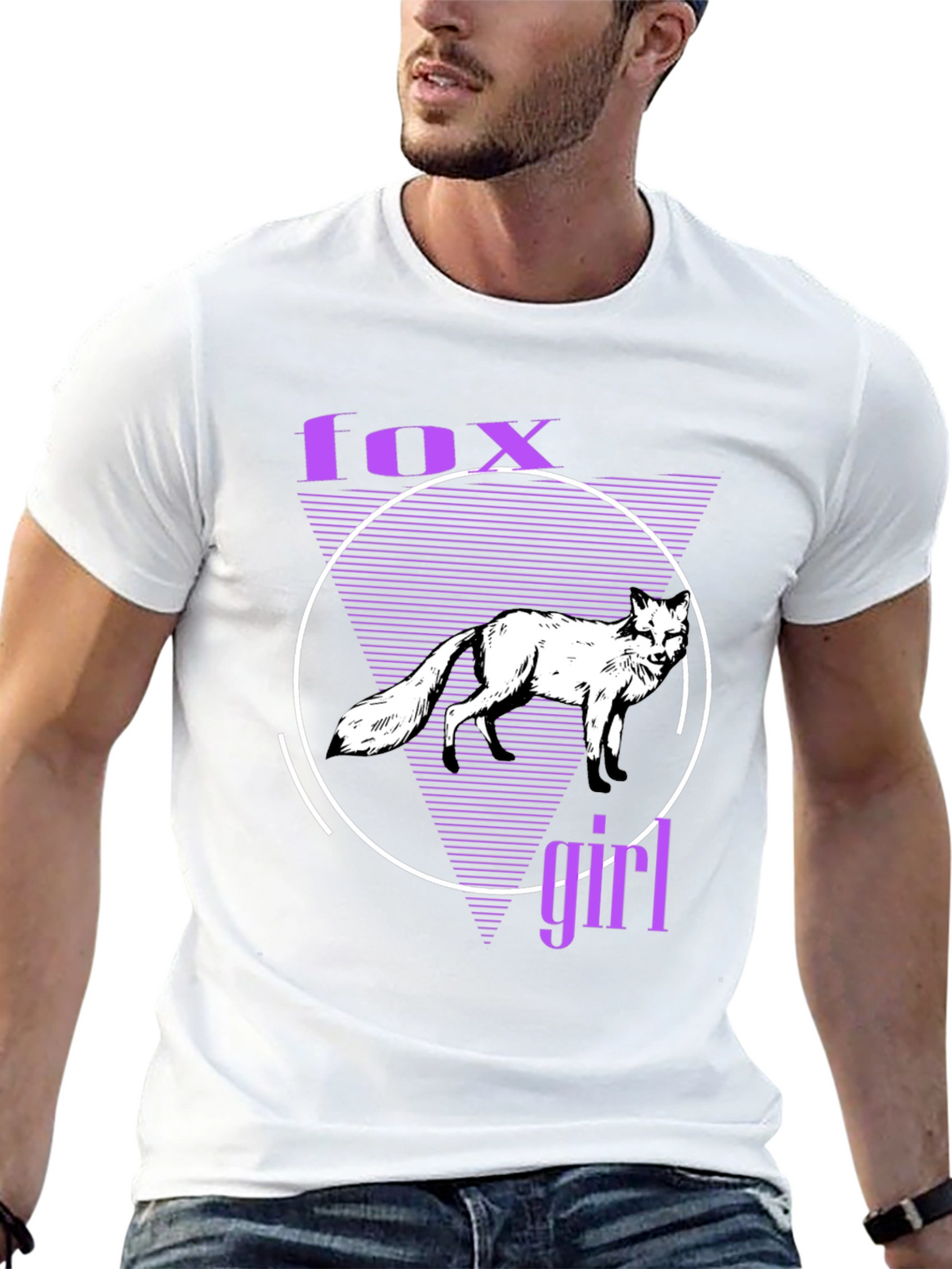 Fox Girl Graphic T-Shirt - Unique Vaporwave Design