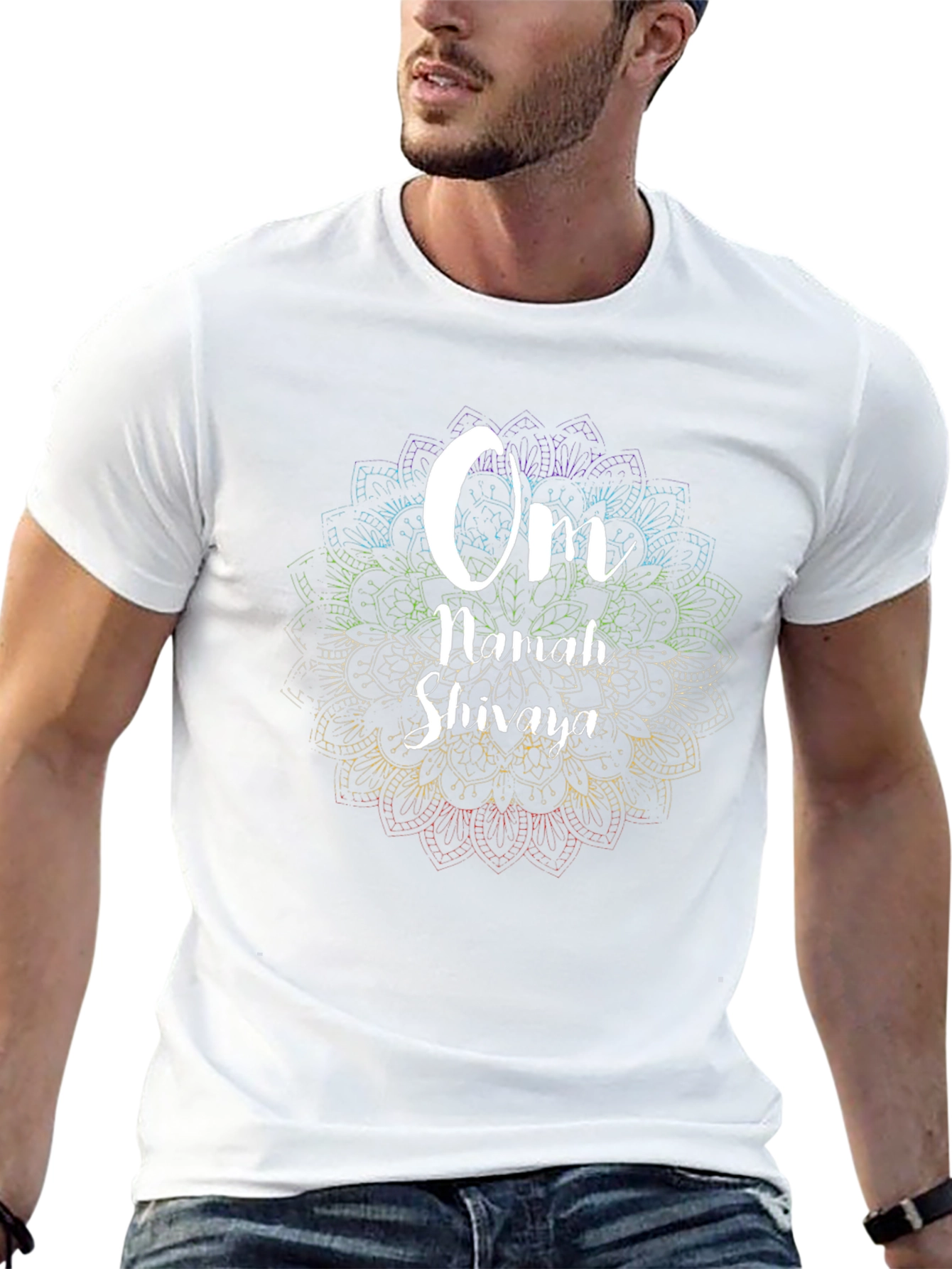 Om Namah Shivaya Graphic Tee - Spiritual Mandala Design