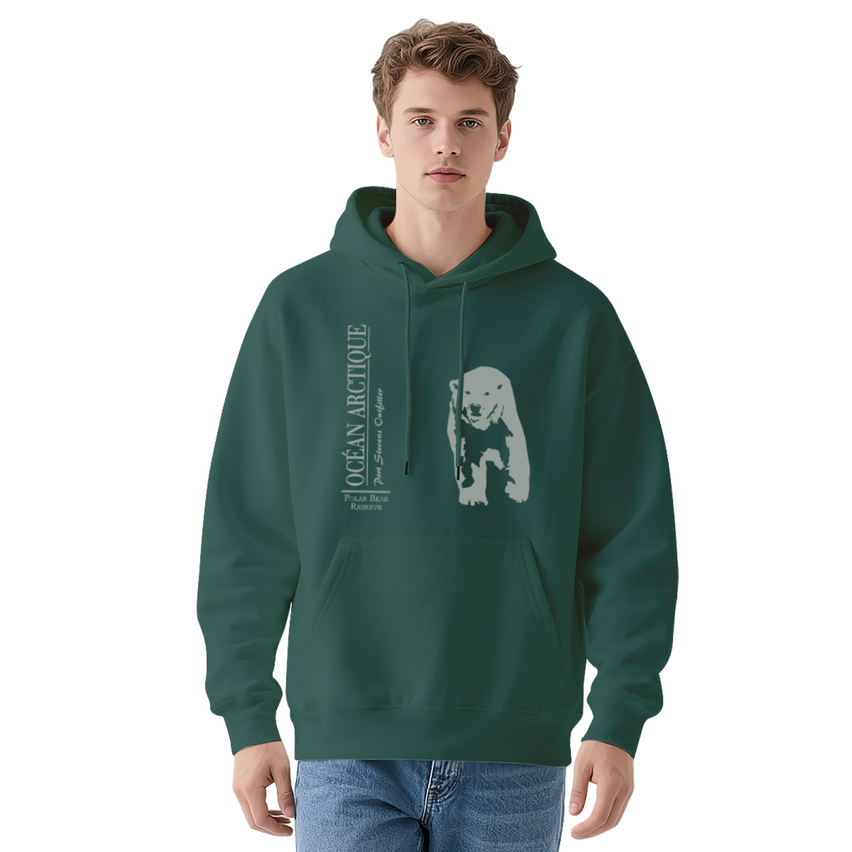Bear & Ocean Art Hoodie - Premium Unisex Pullover, Eye-Catching Design, Perfect for All Seasons