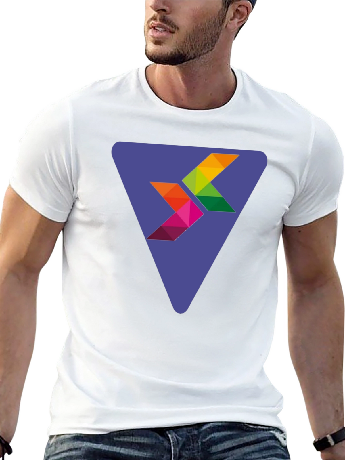 Abstract Arrow Graphic Black T-Shirt