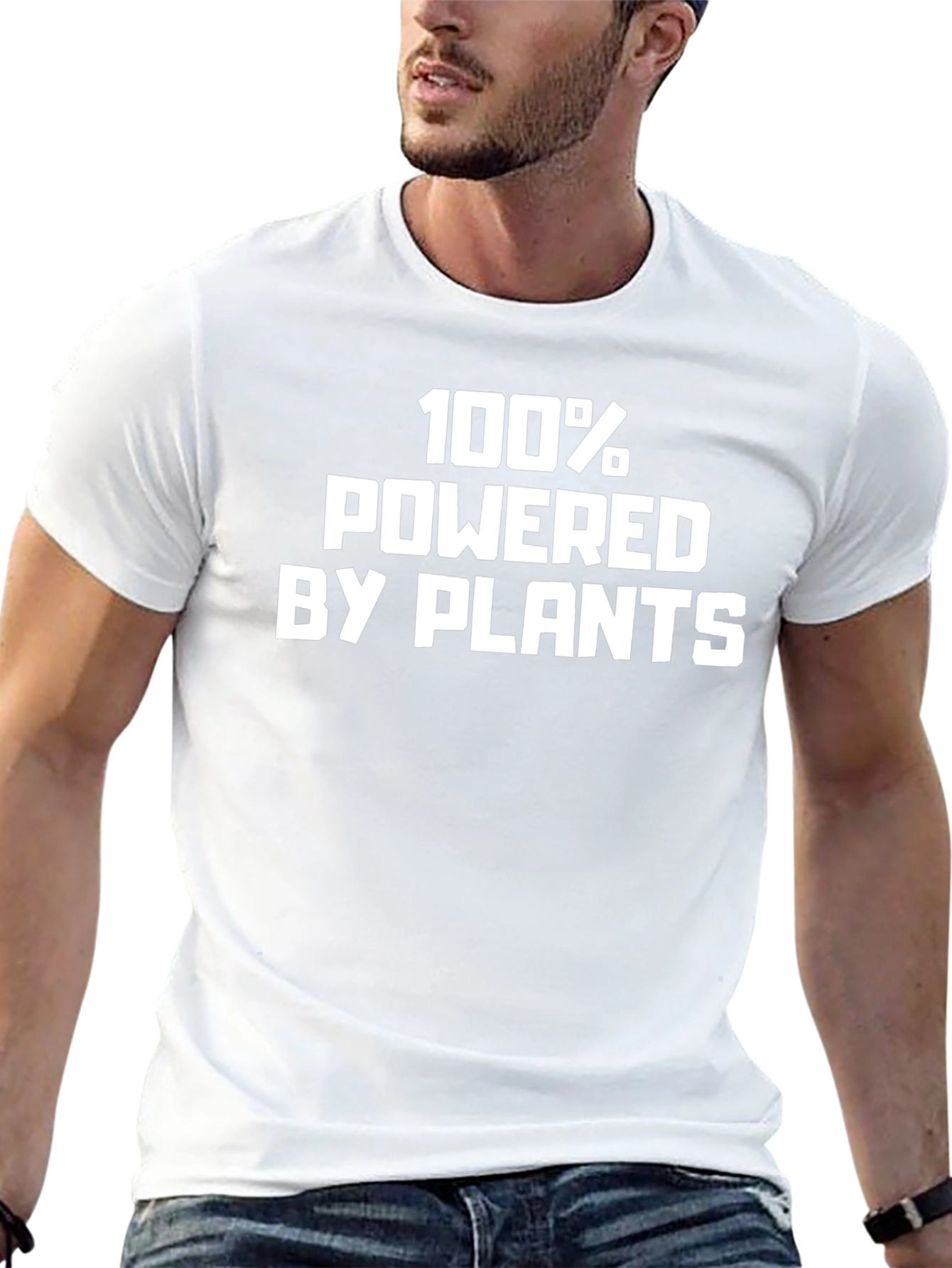 100% Powered by Plants T-Shirt - Vegan Lifestyle