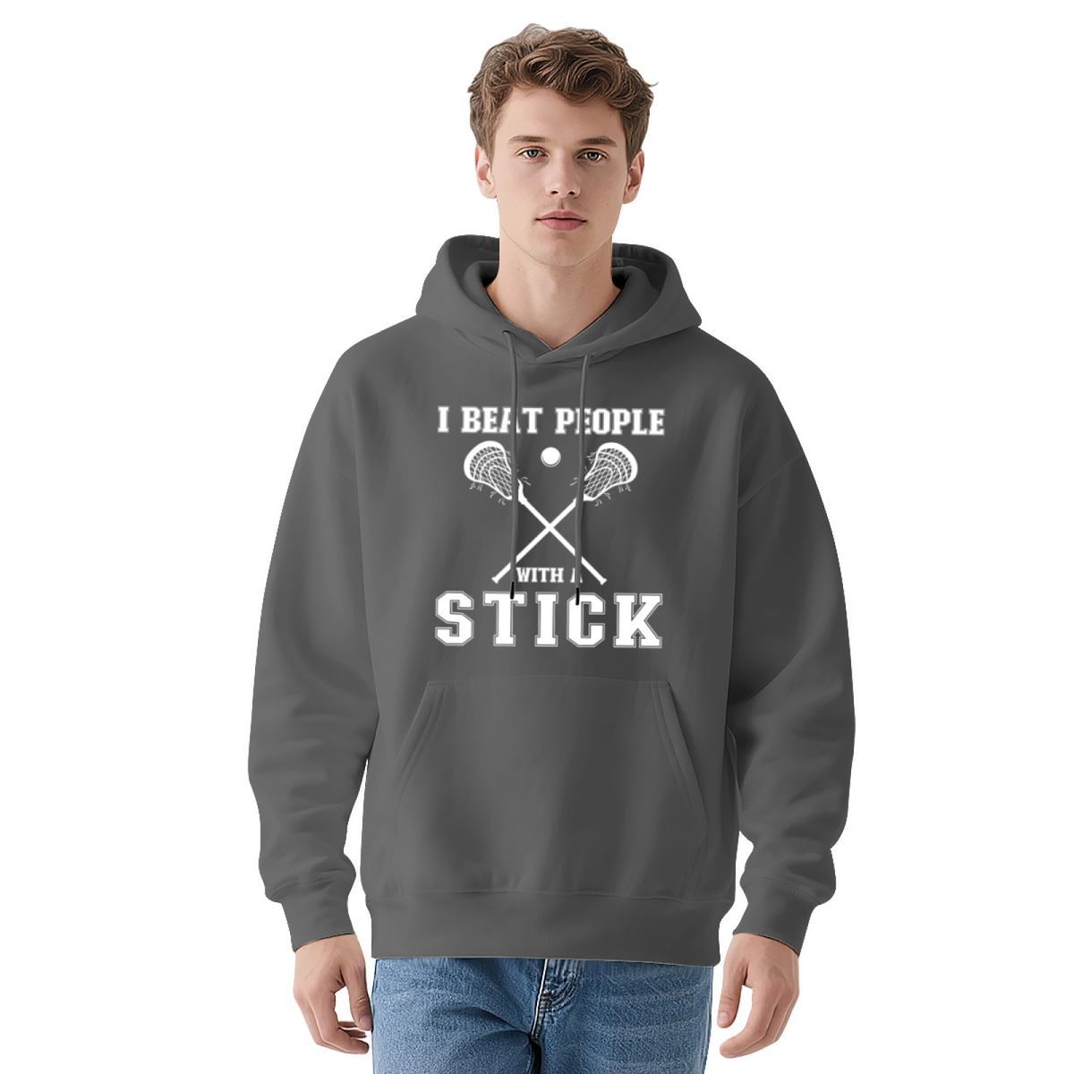 Crossed Lacrosse Sticks Sports Graphic Hoodie - Lacrosse Player Gift Pullover