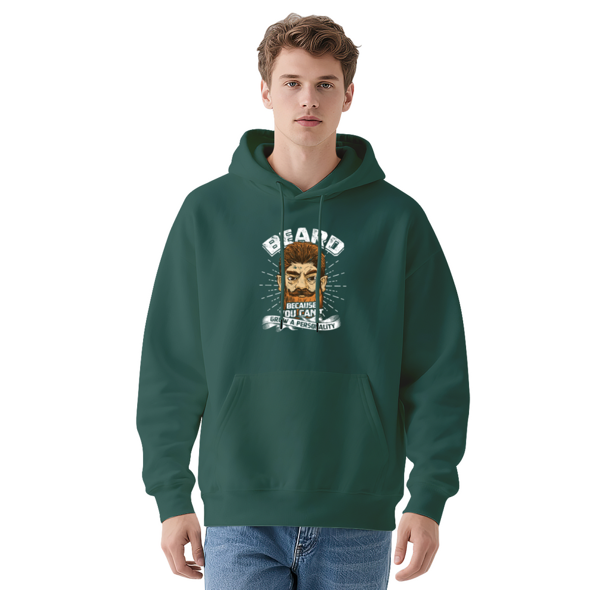 Bear & Funny Print Hoodie - Comfortable Graphic Sweatshirt, Great Gift Idea for Men & Women