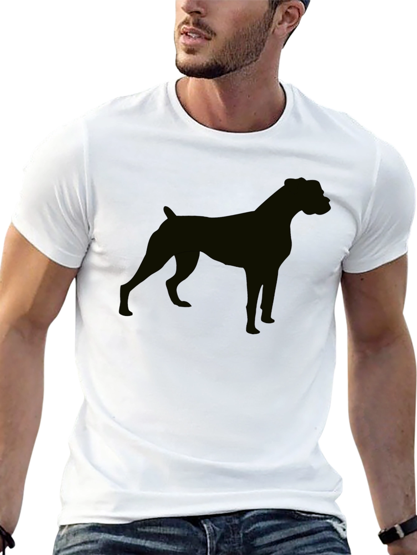 Dog Silhouette Black T-Shirt