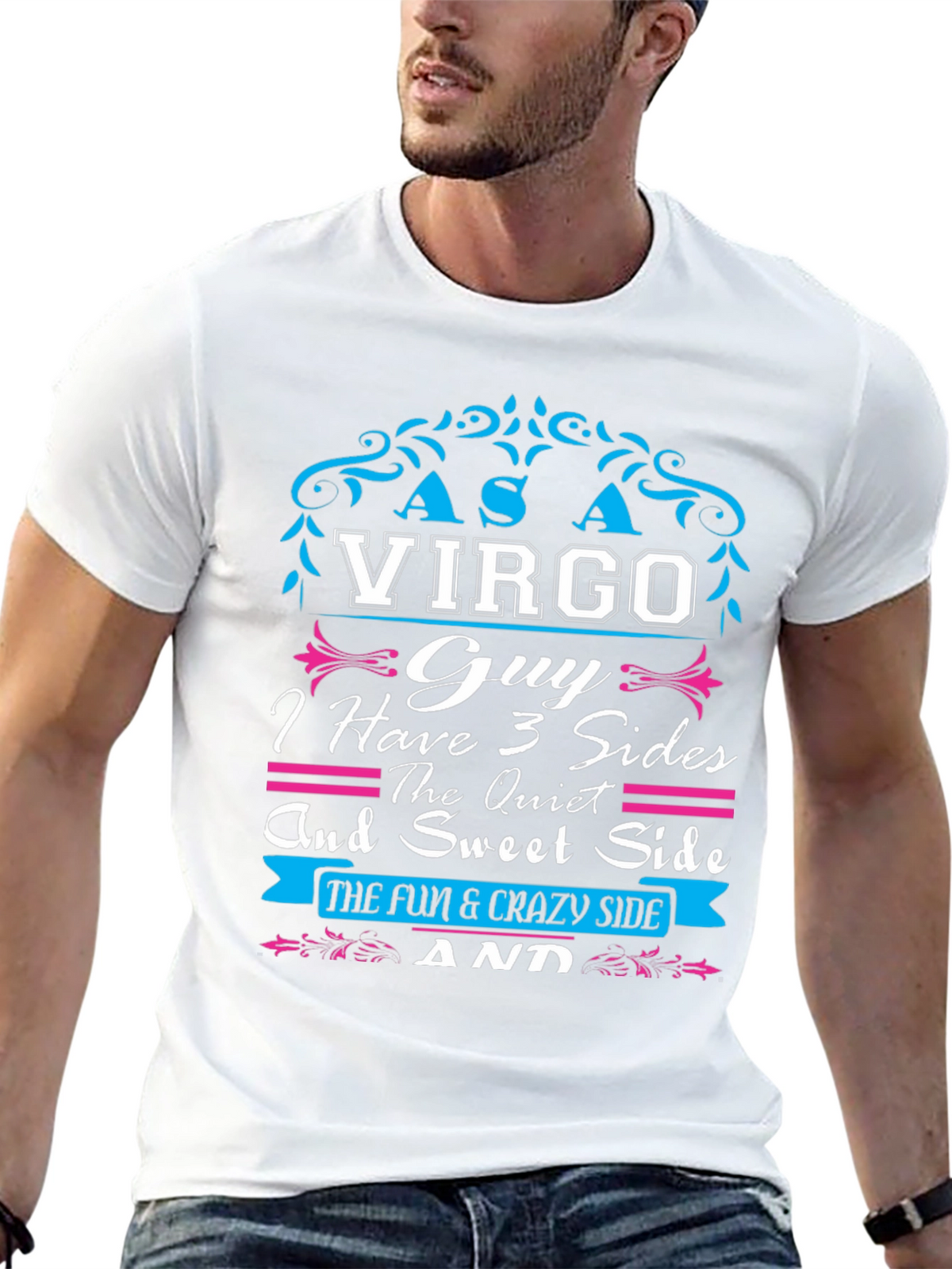 Virgo Guy T-Shirt - 3 Sides