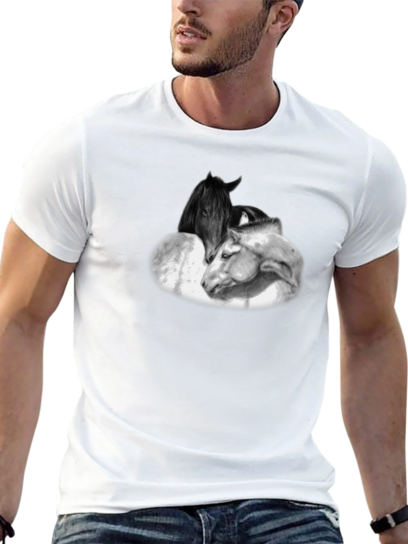 Horse Graphic Black T-Shirt