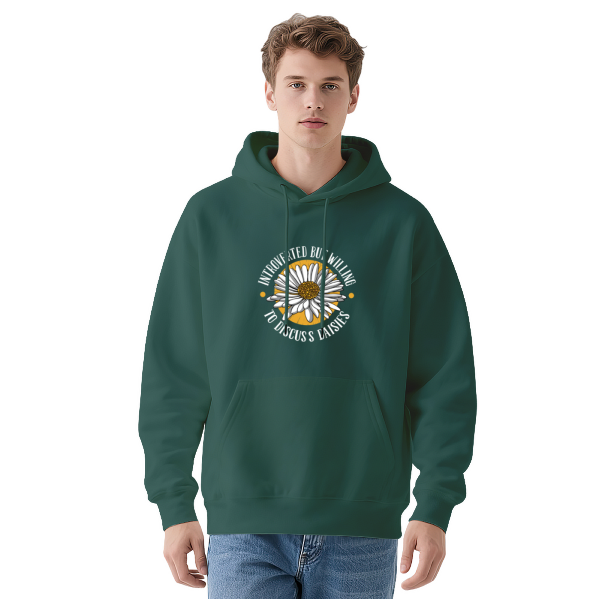 Floral Design Hoodie - Unisex Pullover Sweatshirt, Graphic Print, Casual Streetwear Fashion