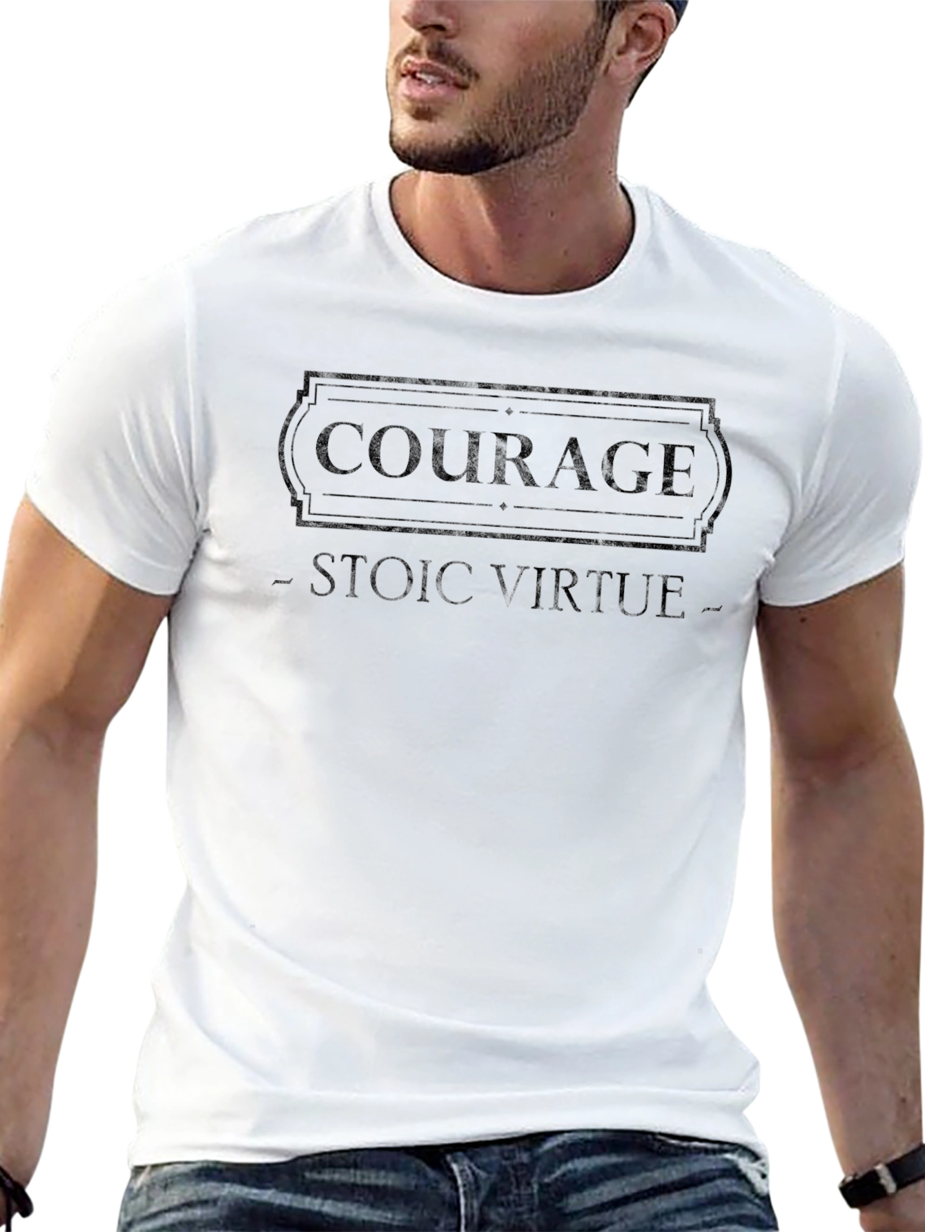 Courage Stoic Virtue Graphic Tee - Unisex T-Shirt