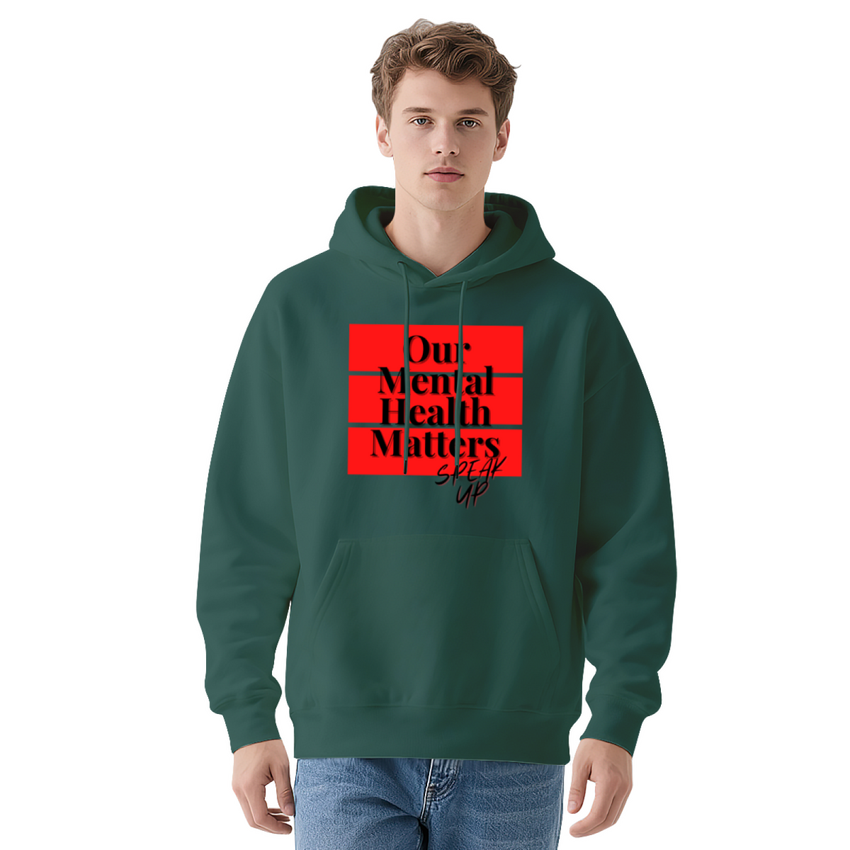 Typography Style Hoodie - Unique Graphic Pullover, Soft & Cozy, Casual Everyday Wear