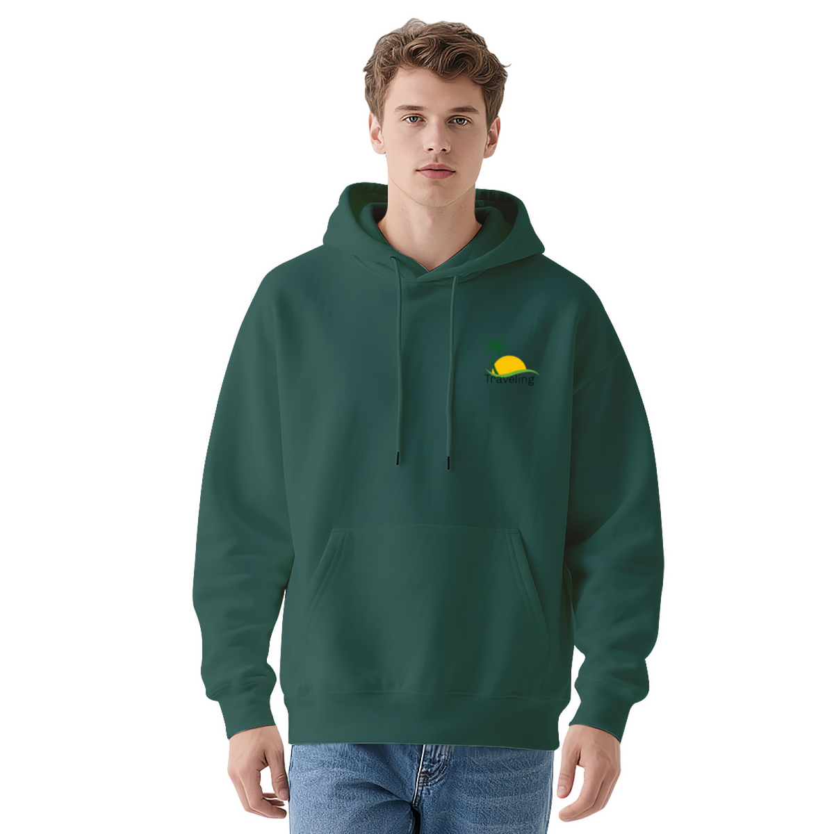 Tropical Palm Tree Sunset Graphic Hoodie - Beach Vibes Vacation Pullover