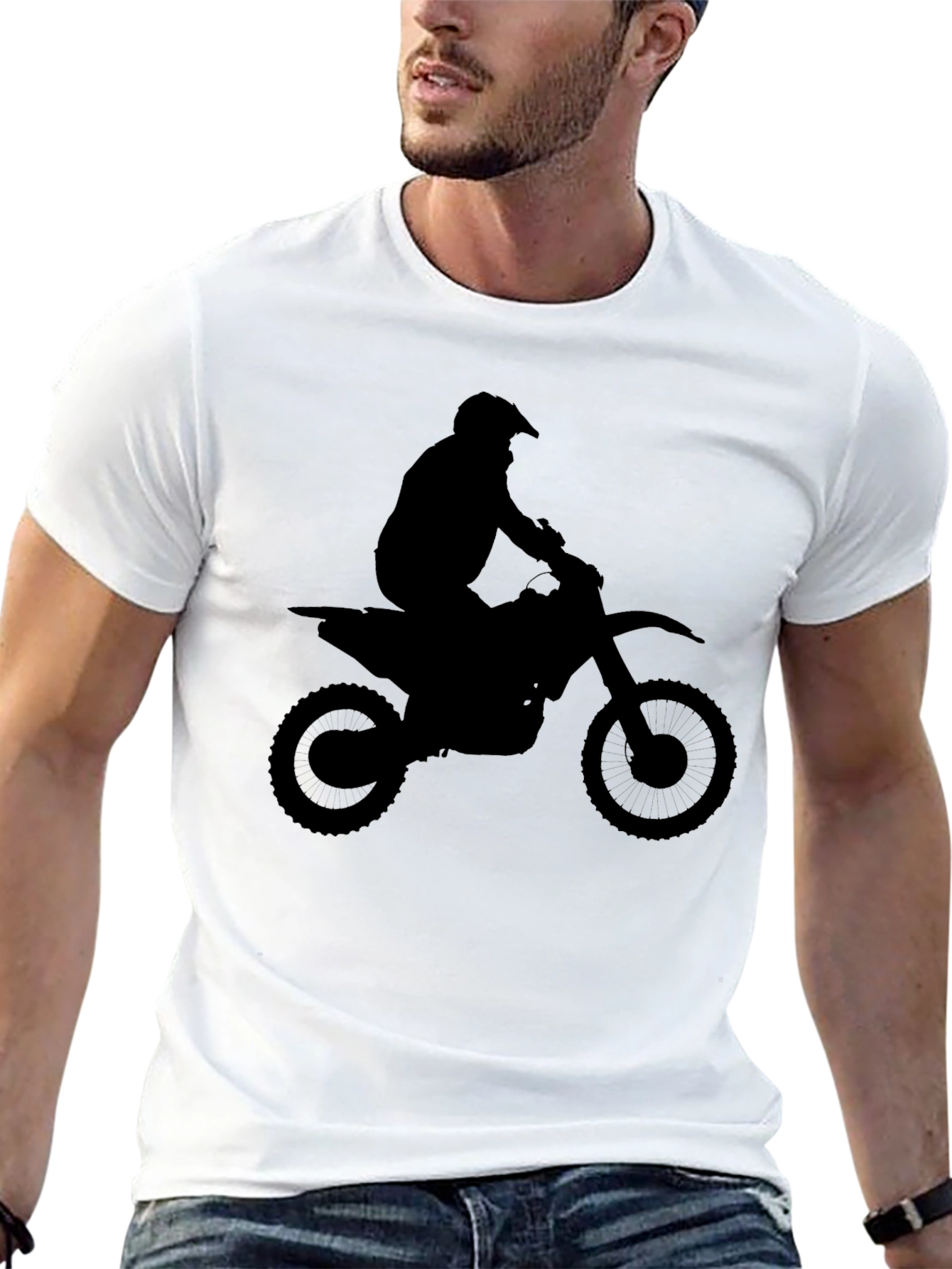 Motocross Silhouette Black T-Shirt
