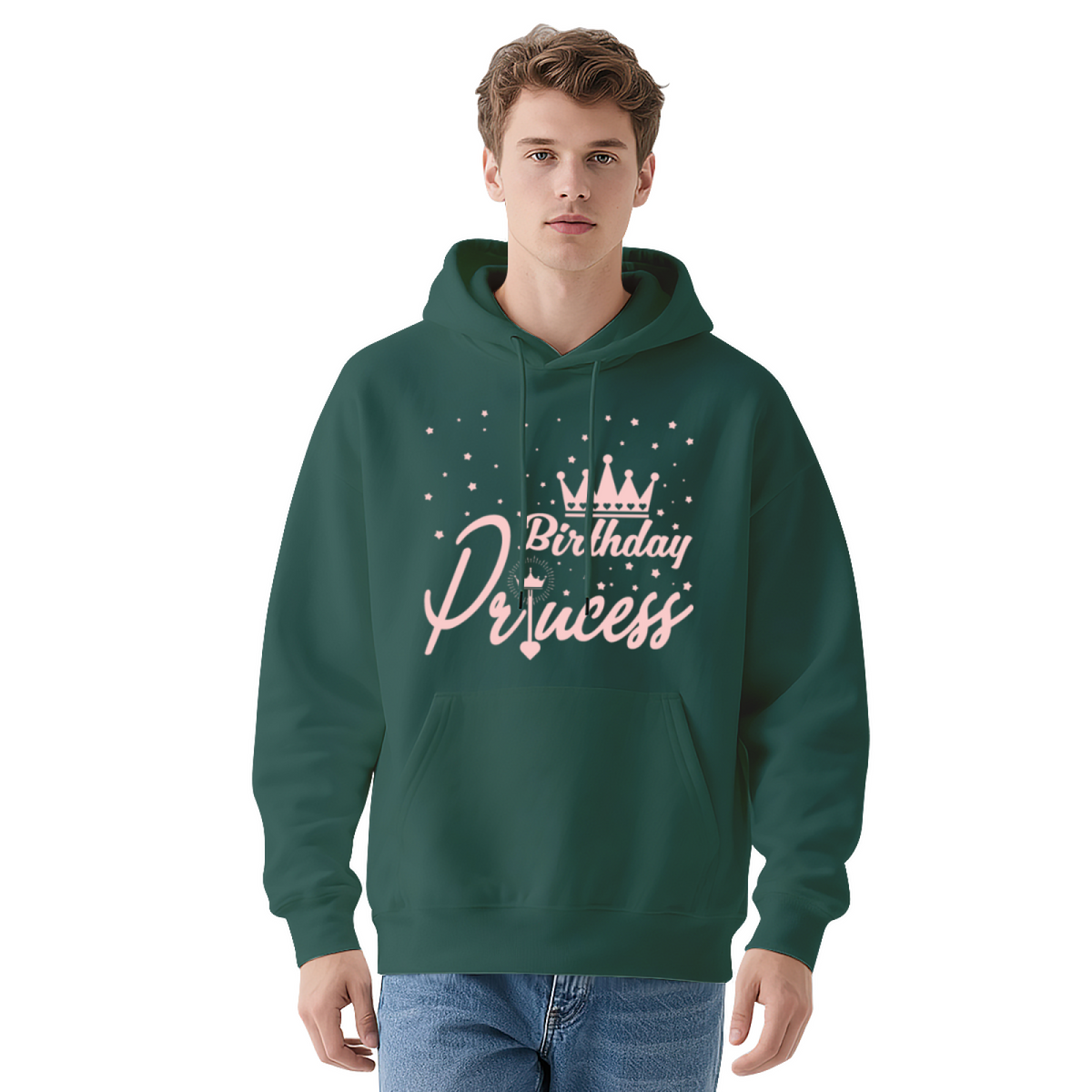 Birthday Princess Celebration Graphic Hoodie - Birthday Gift for Her Pullover