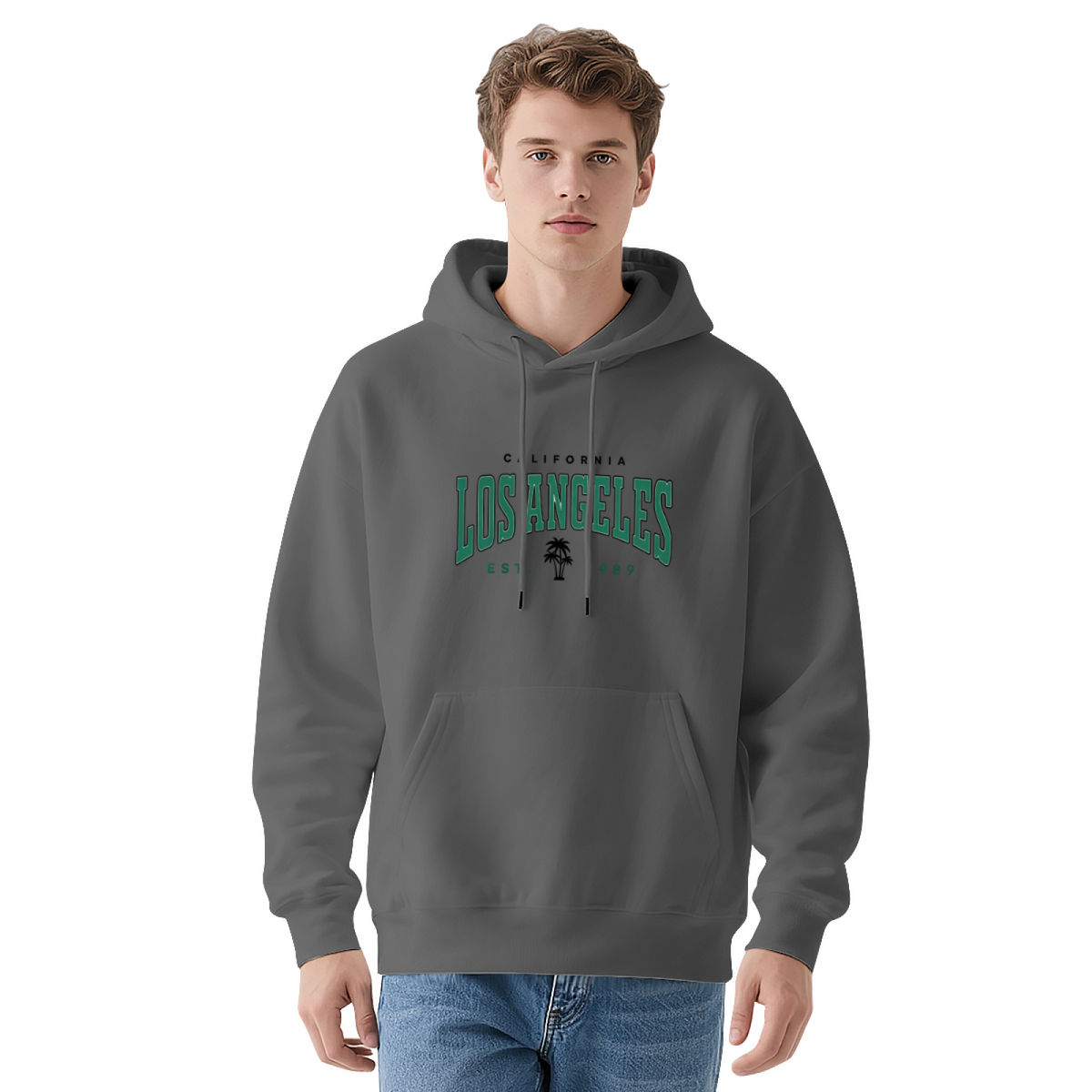 Los Angeles California Palm Tree Retro Graphic Hoodie