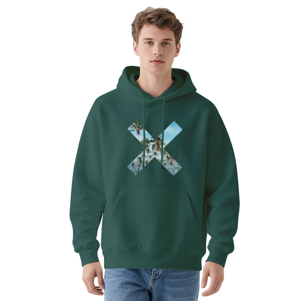 Monkey & Nature Print Hoodie - Comfortable Graphic Sweatshirt, Great Gift Idea for Men & Women
