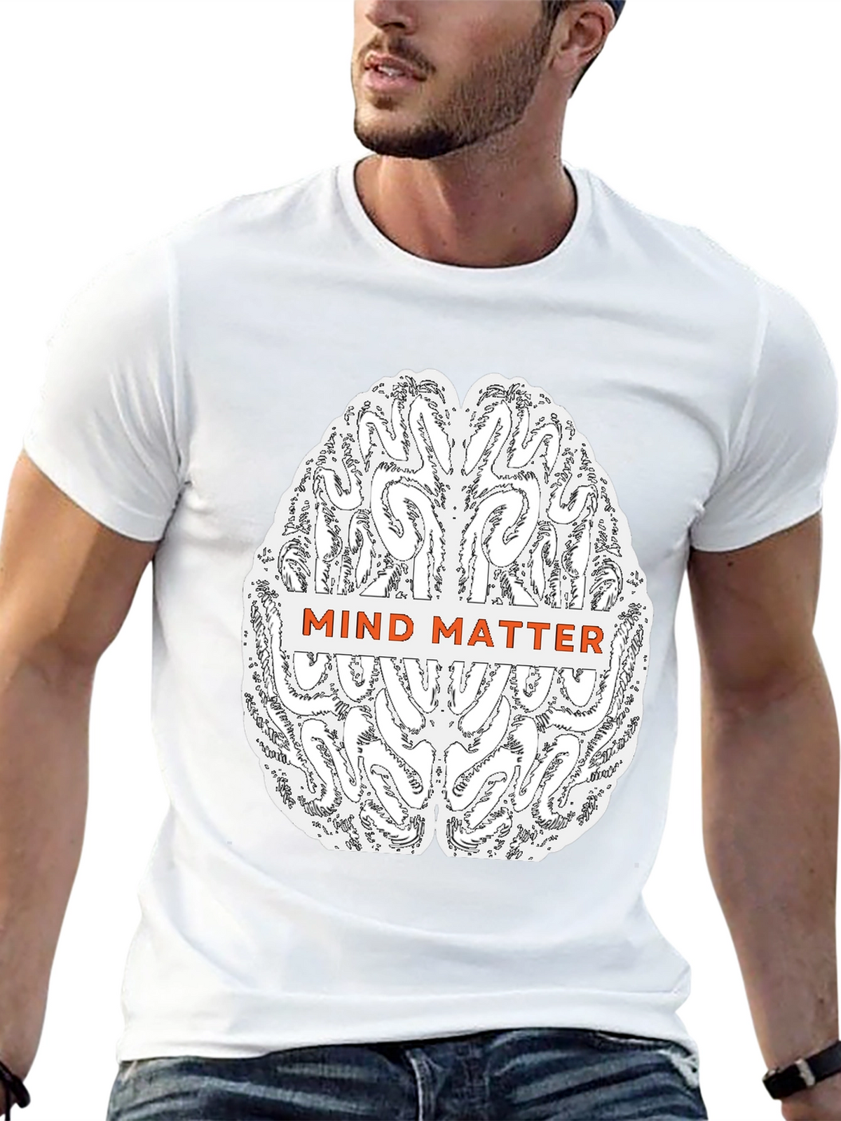 Mind Matter Brain Graphic Tee - Black