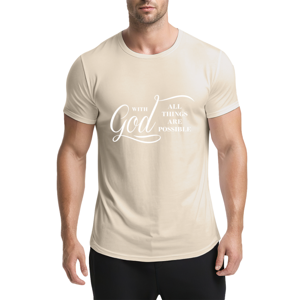With God All Things Are Possible Faith Scripture Tee