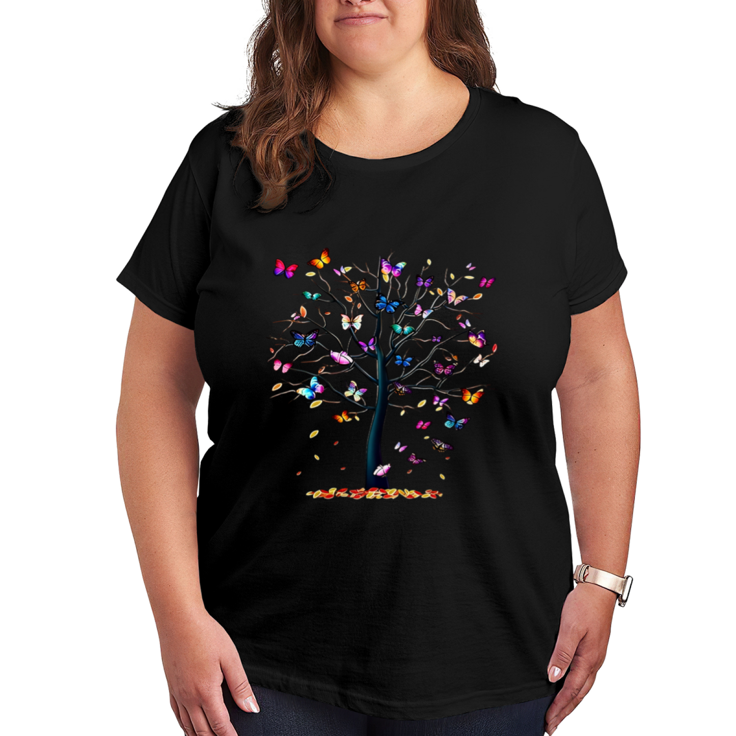 Minimal Cursive Happy Heart Simple Daily Tee