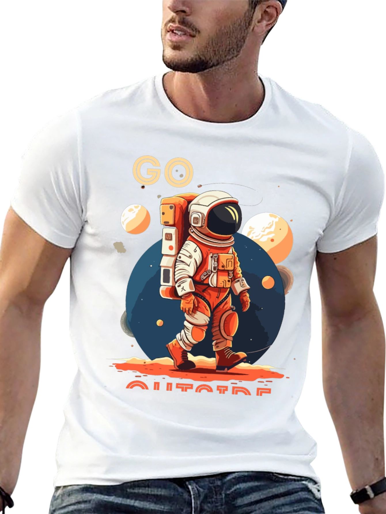 Go Outside Astronaut T-Shirt
