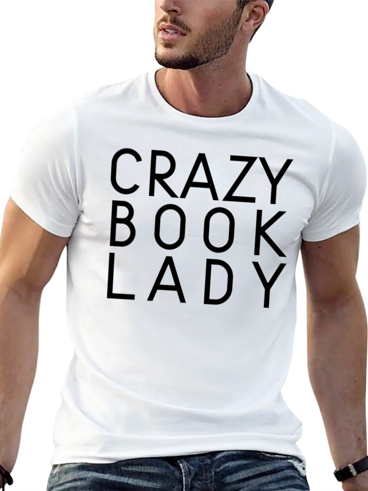 Crazy Book Lady Black T-Shirt - Book Lover Apparel
