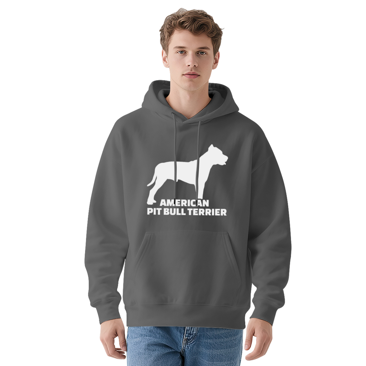 Dog & Patriotic Print Hoodie - Comfortable Graphic Sweatshirt, Great Gift Idea for Men & Women