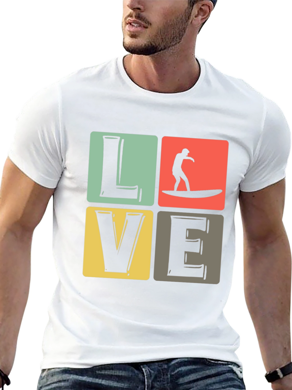 Surf Love Graphic Tee - Retro Summer Vibes T-Shirt