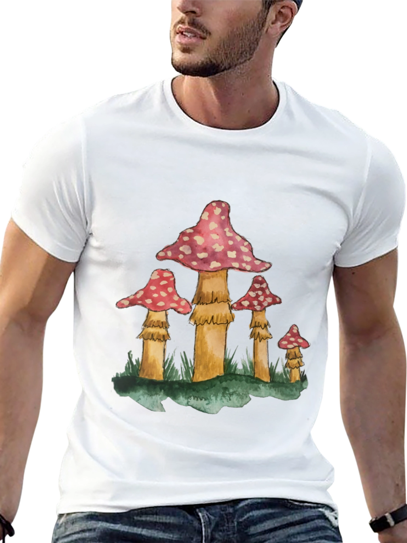 Mushroom Graphic Tee - Whimsical Print Shirt