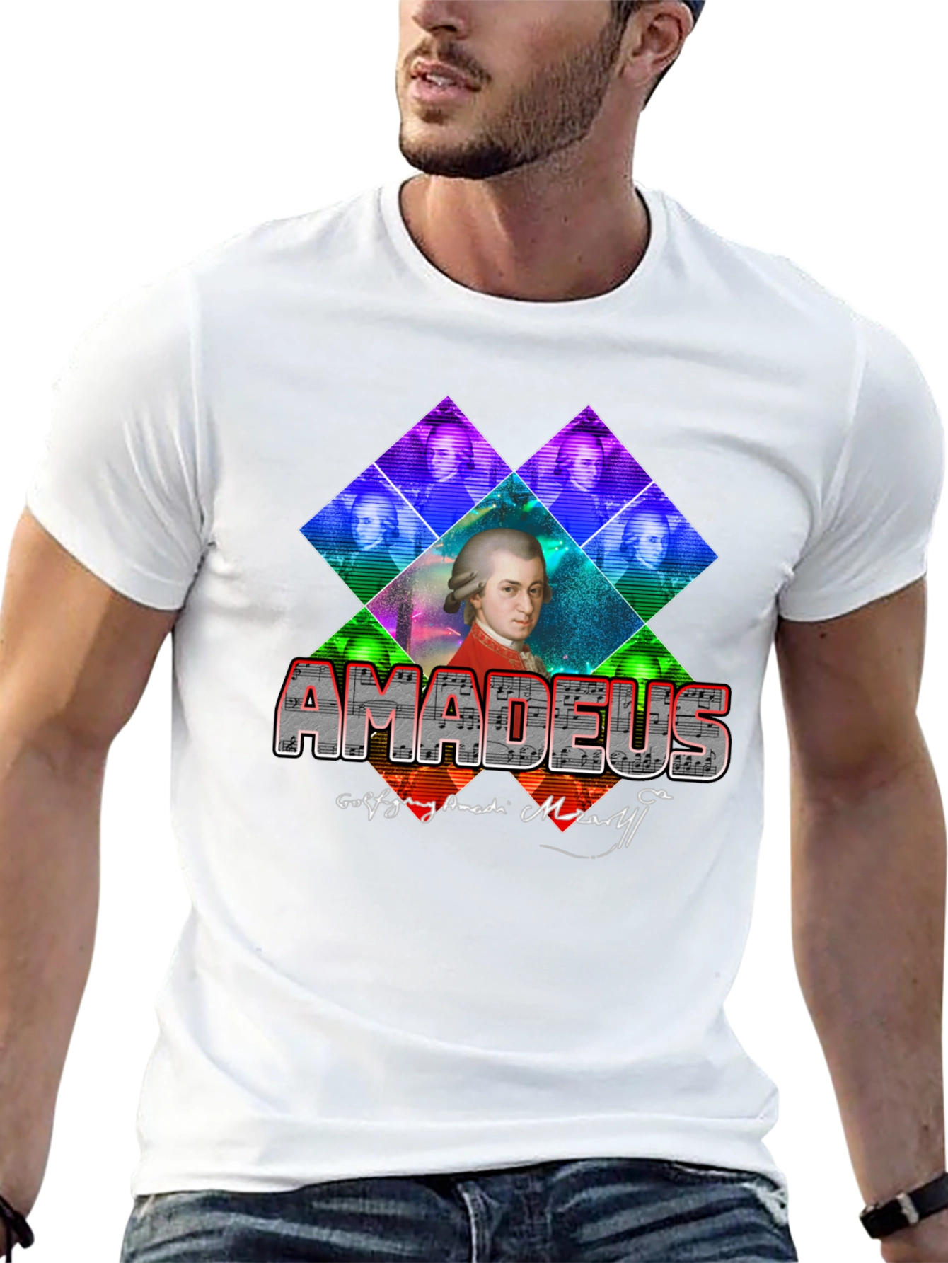 Amadeus Mozart Graphic T-Shirt - Classic Composer Tee
