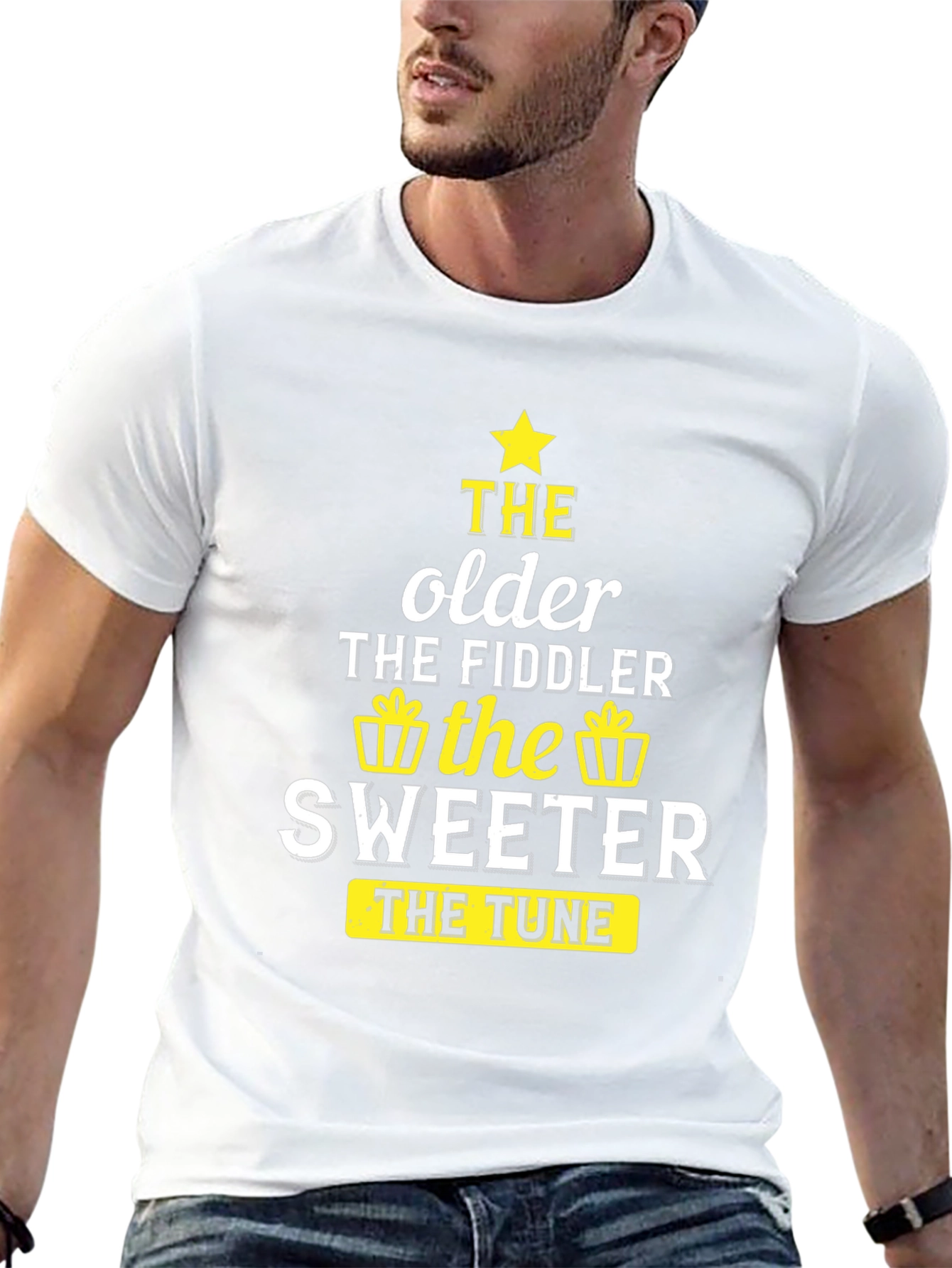 The Older the Fiddler the Sweeter Black T-Shirt