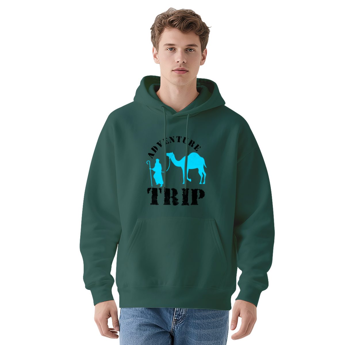 Vintage Car & Adventure Style Hoodie - Unique Graphic Pullover, Soft & Cozy, Casual Everyday Wear