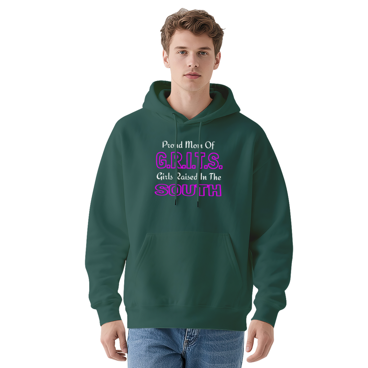 Family & Neon Graphic Hoodie - Cozy Pullover Sweatshirt with Unique Artwork, Trendy Streetwear