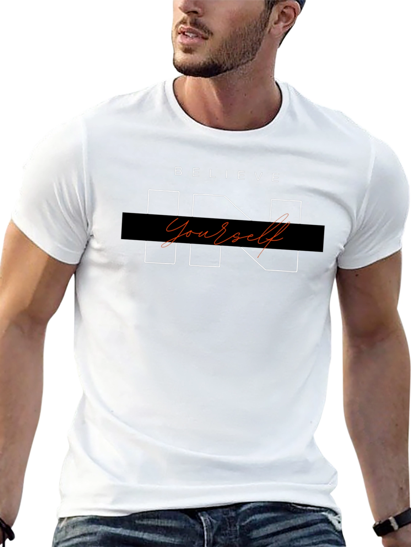 Believe In Yourself Black Graphic Tee