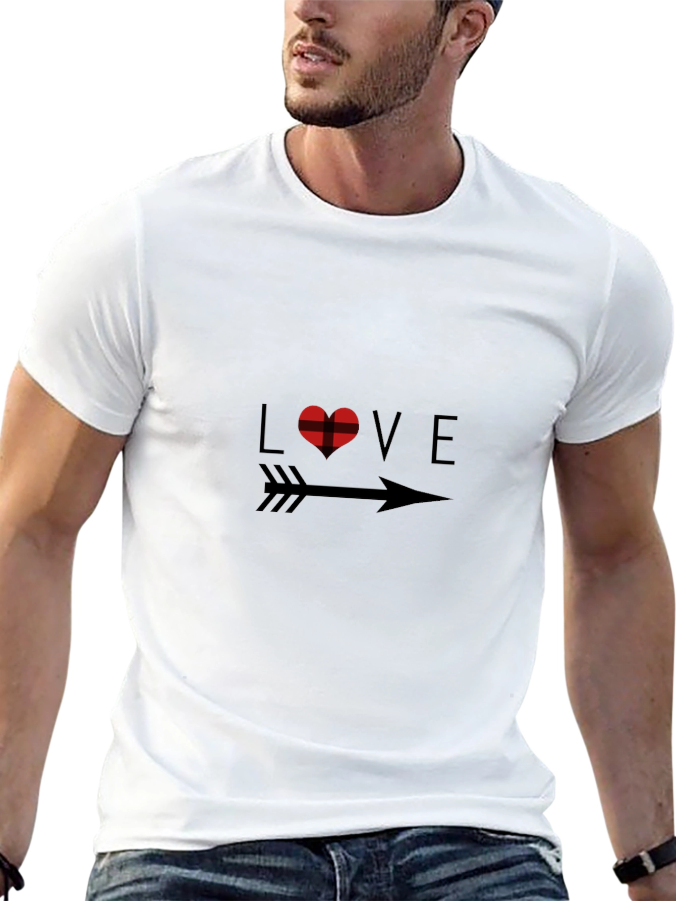 Love Arrow Graphic Black T-Shirt