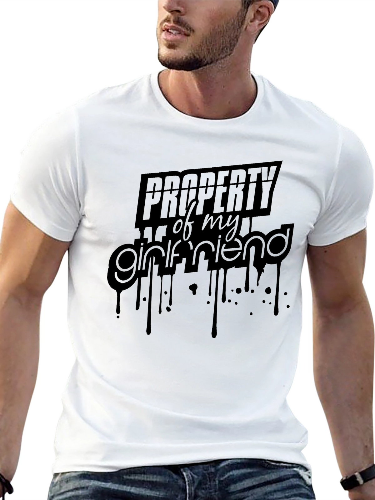 Property of My Girlfriend - Mens Black Graphic Tee