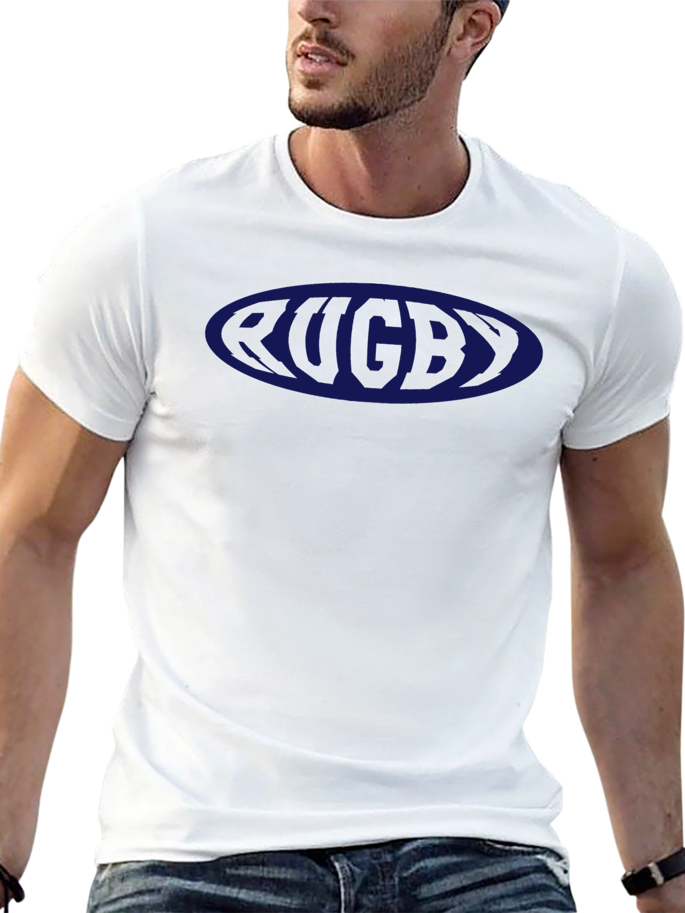 Rugby Oval Logo T-Shirt - Classic & Comfortable