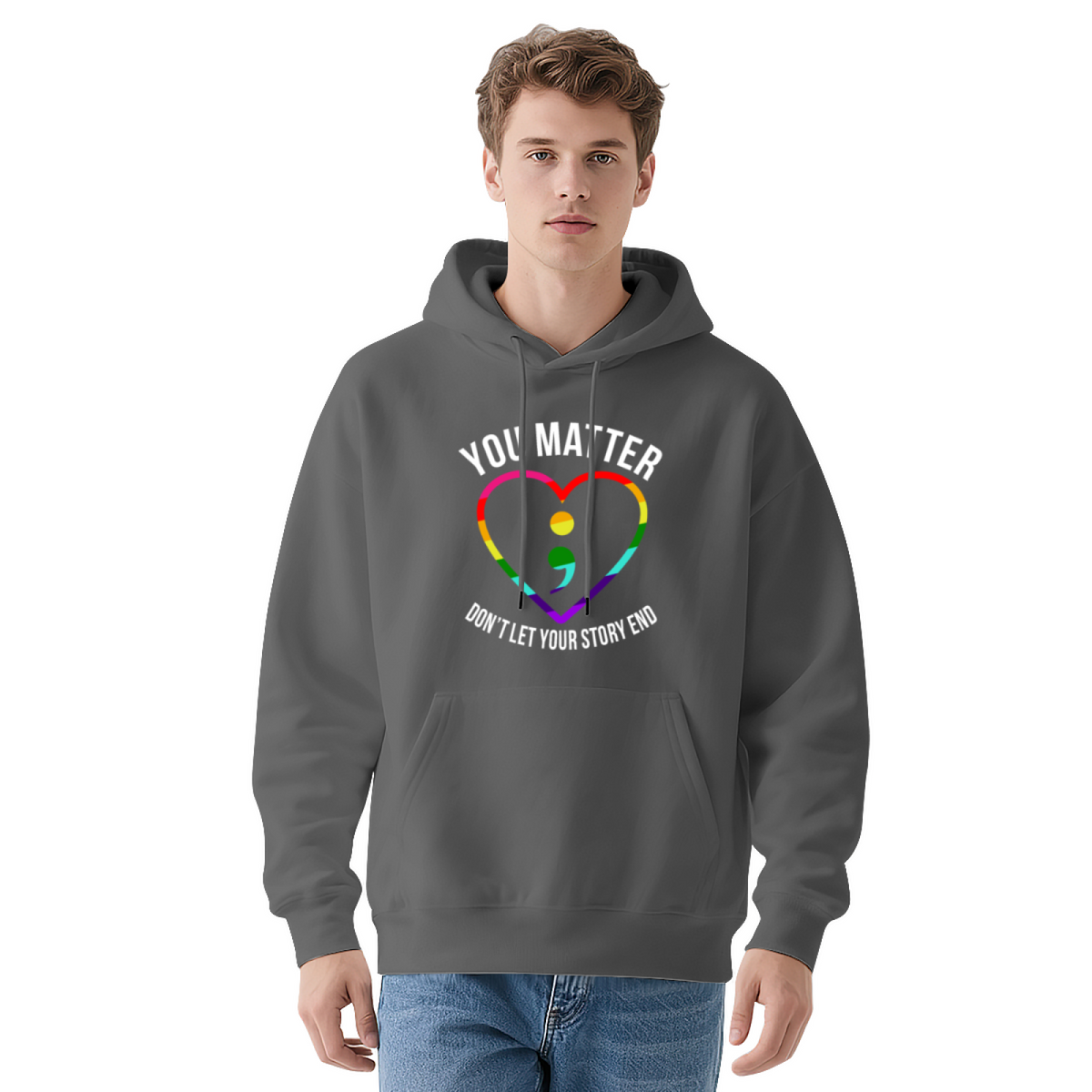 Pride Heart LGBTQ Support Graphic Hoodie - Love Is Love Pullover Sweatshirt