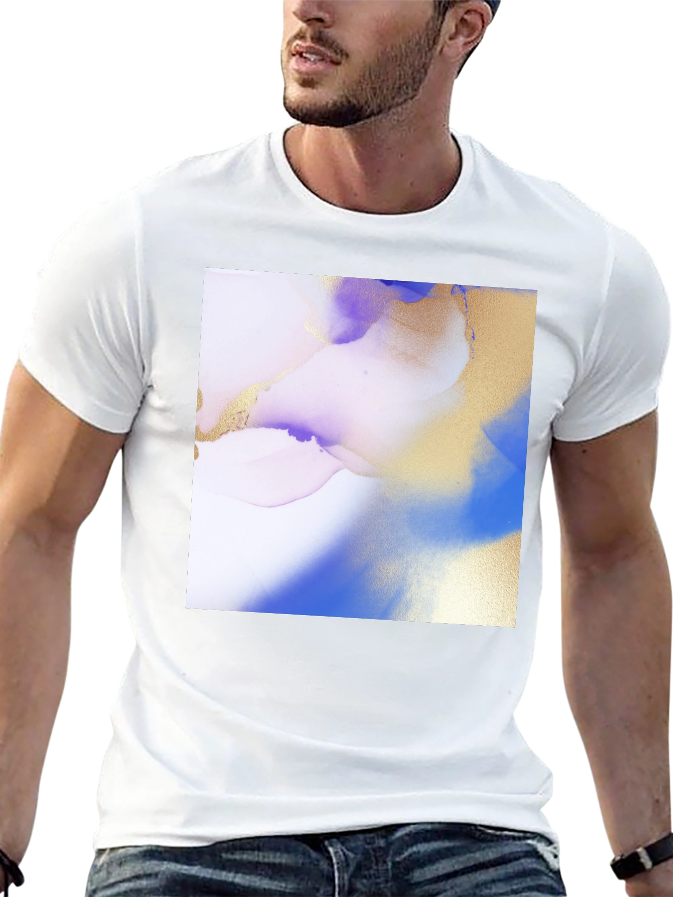 Abstract Art Print Black T-Shirt