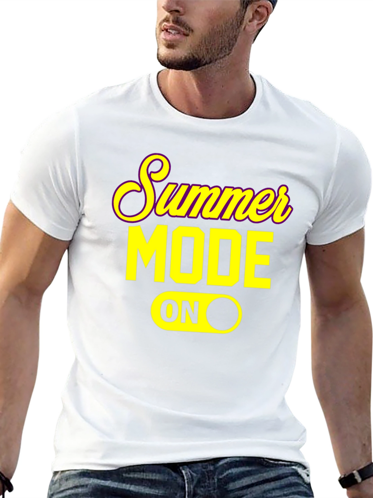 Summer Mode ON Black T-Shirt