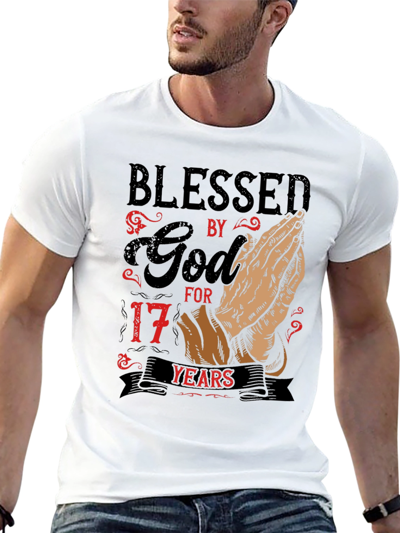 Blessed by God 17 Years Graphic Tee