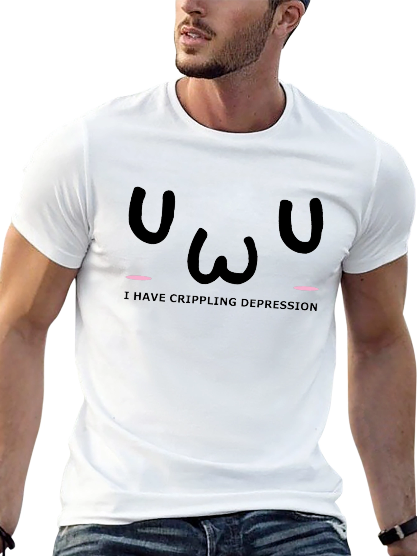 Crippling Depression T-Shirt - Black Graphic Tee