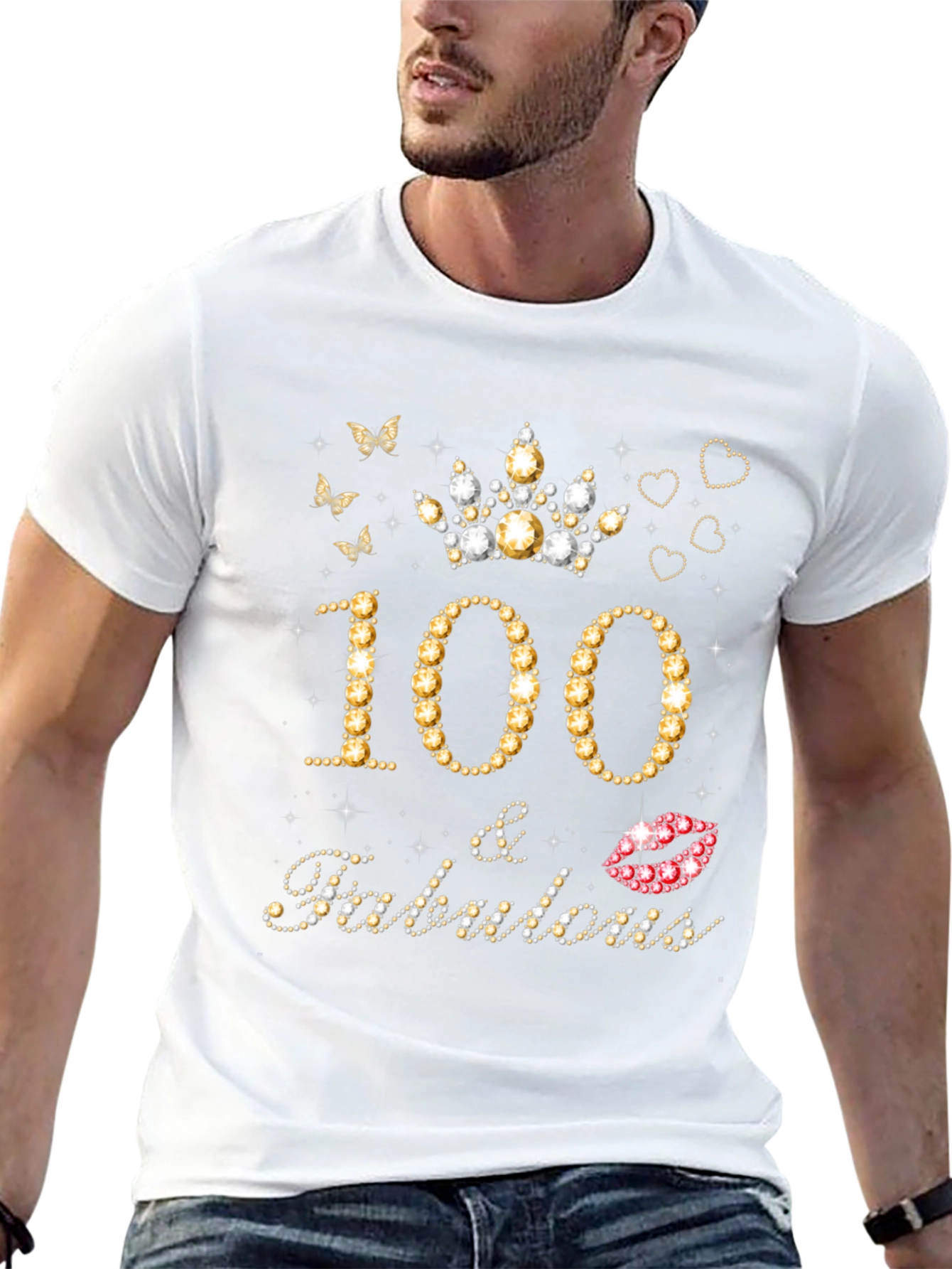 100 & Fabulous Birthday Graphic Tee