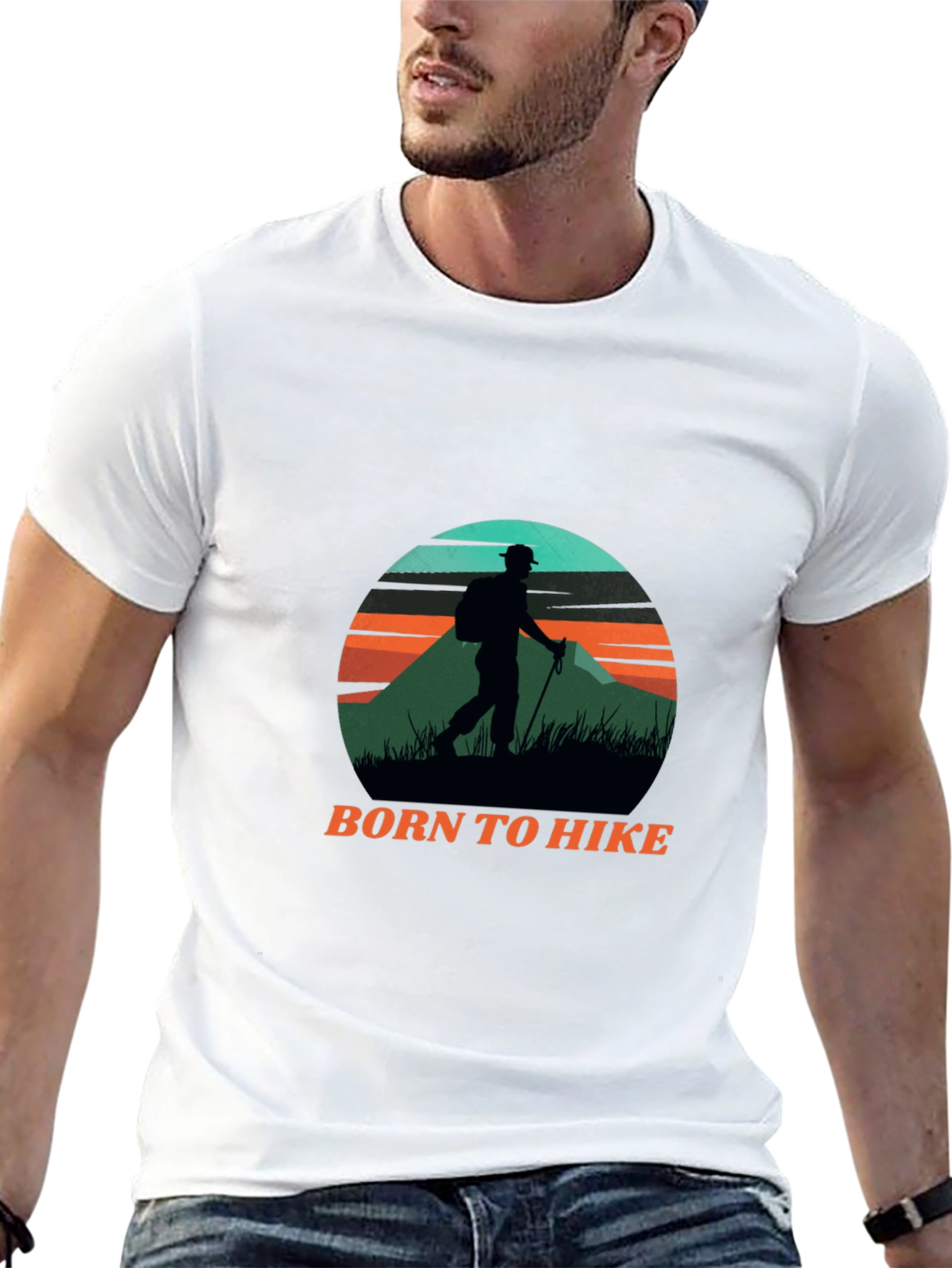 Born to Hike Black Graphic Tee