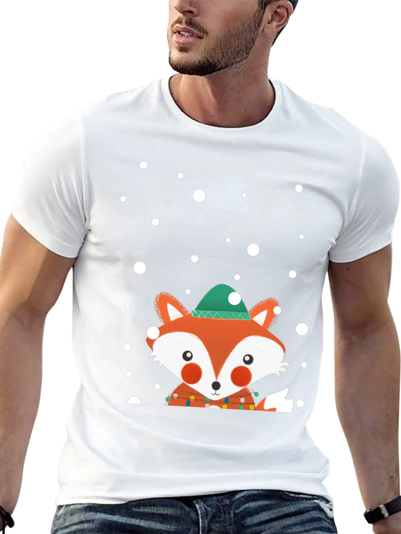 Festive Fox Tee - Holiday Fun!